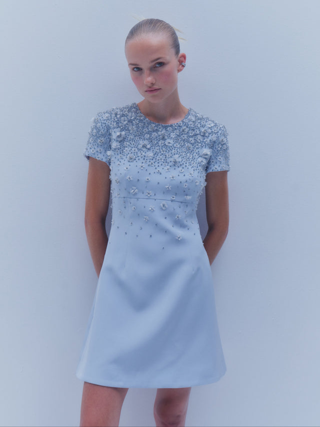 SS26 designer dress with clean lines and elegant movement by Danarys New York