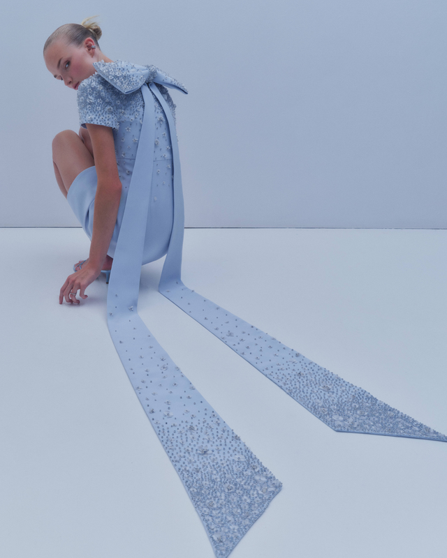 SS26 couture bow accessory designed for eveningwear styling by Danarys New York